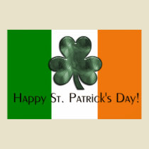 Irish Flag - Happy St. Patrick's Day Print by mrssocolov Irish Flag - Happy St. Patrick's Day Print