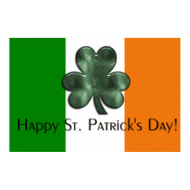 Irish Flag - Happy St. Patrick's Day Print
