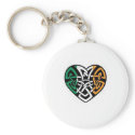 Irish Flag Heart Keychains