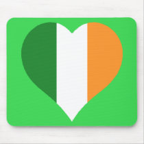 Irish Flag Heart mousepads by googolperplexd Irish Flag Heart mousepads