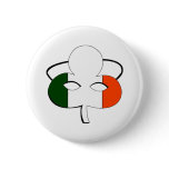 Irish Flag Mask Pinback Buttons