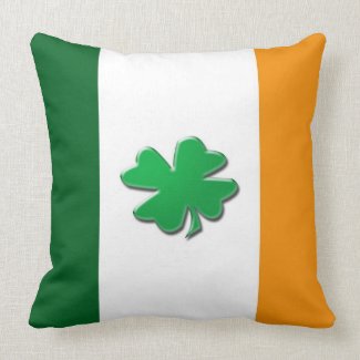 Irish flag shamrock cushions throwpillow