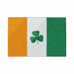 Irish Flag Shamrock Embroidered Shirt