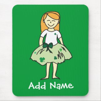 Irish Flower Girl Mousepad mousepad