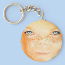 Irish freckles girl Keychain keychains