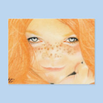 Irish Freckles girl Postcard postcards