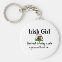 Irish Girl Best Drinking Buddy 2 Keychain