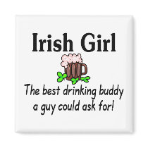 Irish Girl Best Drinking Buddy 2 Magnet