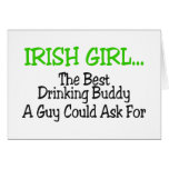 Irish Girl Best Drinking Buddy A Guy Could Ask For Cards