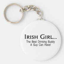 Irish Girl Best Drinking Buddy Keychain