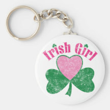 Irish Girl Heart Keychain