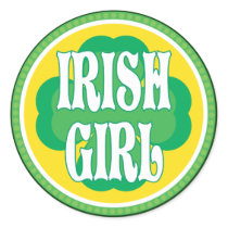 Irish Girl Round Sticker