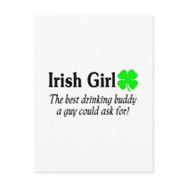 Irish Girl The Best Drinking Buddy A Guy Could Ask Post Cards