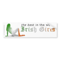 Irish Girls are Best Flag Bumper Sticker