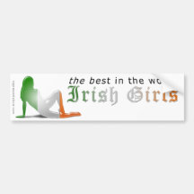Irish Girls are Best Flag Bumper Sticker