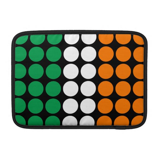 Irish Girls St Patrick's Day  Polka Dot Irish Flag MacBook Sleeve
