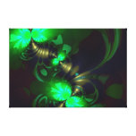 Irish Goblin – Emerald and Gold Ribbons Gallery Wrapped Canvas