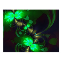 Irish Goblin – Emerald and Gold Ribbons postcards