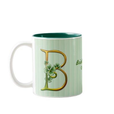 Irish Gold Monogram B Coffee Mug