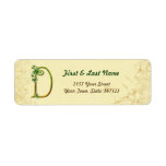 Irish Gold Monogram D Label
