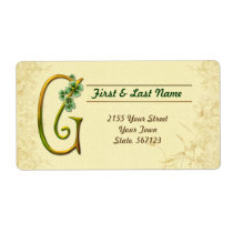 Irish Gold Monogram G Label