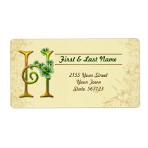 Irish Gold Monogram H Label