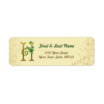 Irish Gold Monogram H Label
