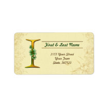 Irish Gold Monogram I Label
