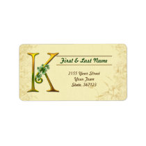 Irish Gold Monogram K Label