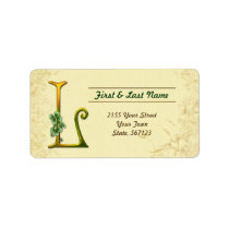 Irish Gold Monogram L Label