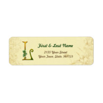 Irish Gold Monogram L Label
