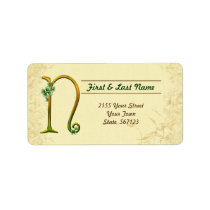 Irish Gold Monogram N Label
