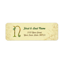 Irish Gold Monogram N Label