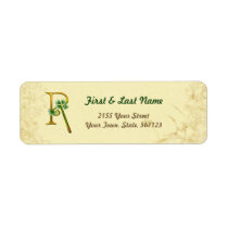 Irish Gold Monogram R Label