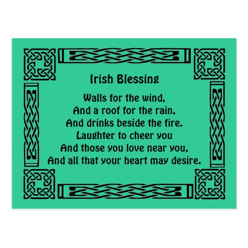 irish-good-luck-blessing-postcard-zazzle