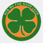 Irish - Good Luck Round Stickers