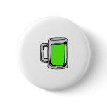 Irish Green Beer Mug Button