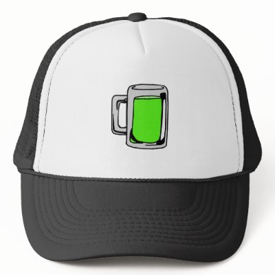 Irish Green Beer Mug Mesh Hats by TeeZazzle