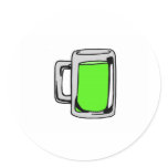 Irish Green Beer Mug Stickers