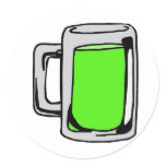 Irish Green Beer Mug Sticker