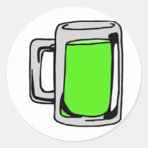 Irish Green Beer Mug Sticker