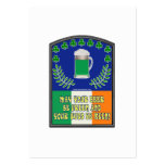 Irish Green Beer Toast Business Card Templates