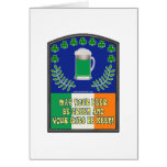 Irish Green Beer Toast Greeting Card