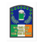 Irish Green Beer Toast Postcard
