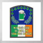 Irish Green Beer Toast Poster