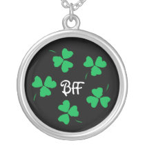 Irish Green Clover BFF Necklace