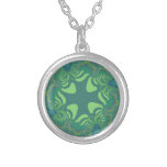 Irish Green Clover Small Silver Plated Necklace necklaces