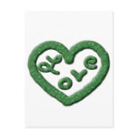 Irish Green Heart with Love Post Cards