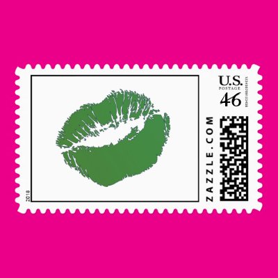 Irish Green Kiss Stamp Zazzle_stamp Irish Green Kiss Stamp Zazzle_stamp