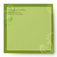 Irish Green Wedding Invitation Square Envelopes